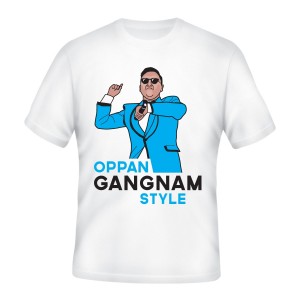 Tričko Gangnam Style - modré